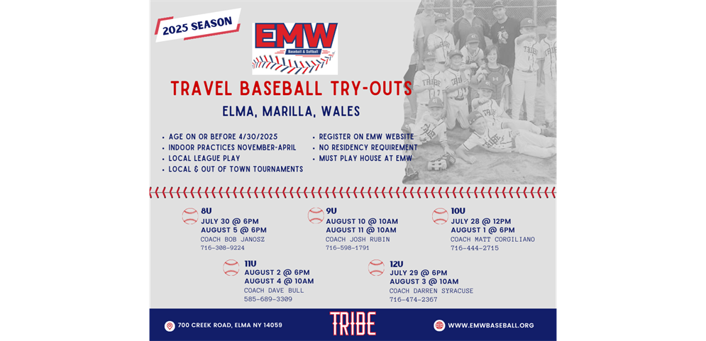 EMW Baseball Tryout info
